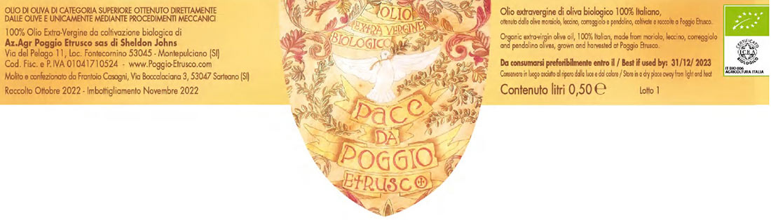 Extra-Virgin Olive Oil from Poggio Etrusco
