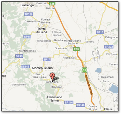 Map of Poggio Etrusco region